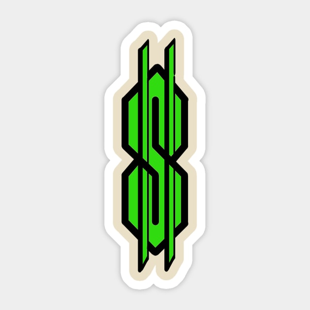 Street Dollar Sign (2 stripes) Sticker by Fanspaztic